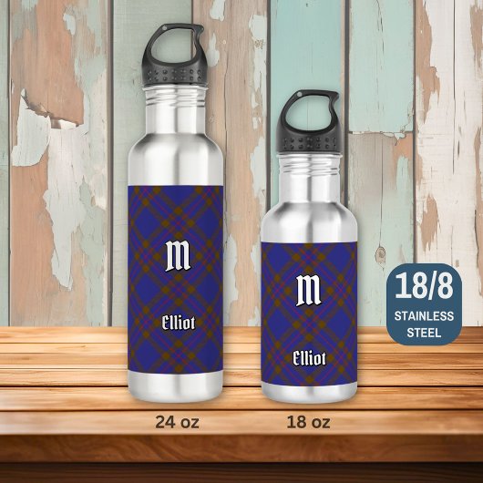 Clan Elliot Moderne Tartan Staal Waterfles Waterfles