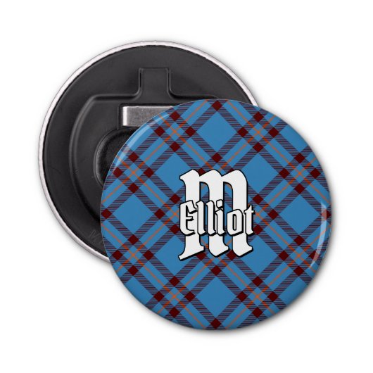 Clan Elliot Oude Tartan Button Flesopener (Voorkant)