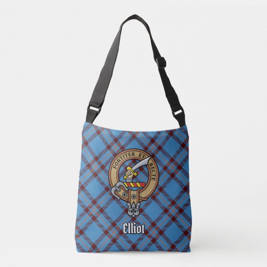 Clan Elliot Oude Tartan Crossbody Tas (Voorkant)