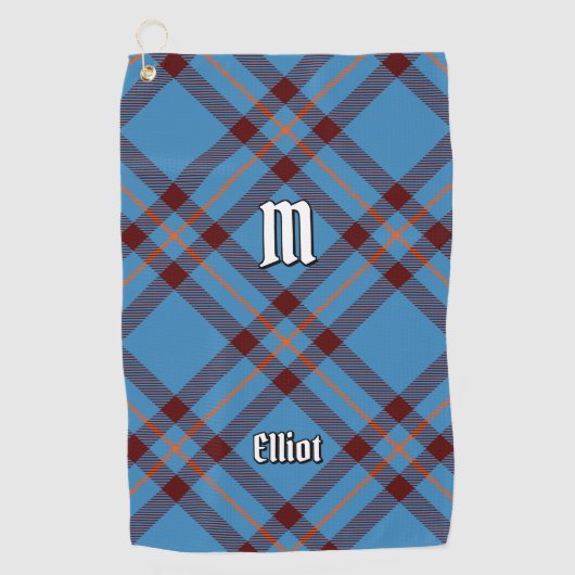Clan Elliot Oude Tartan Golf Handdoek (Voorkant)
