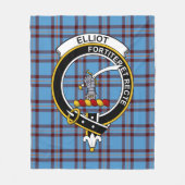 Clan Elliot Oude Tartan Schotse Plaid Fleece Deken (Voorkant)