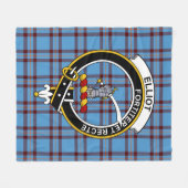 Clan Elliot Oude Tartan Schotse Plaid Fleece Deken (Voorkant (Horizontaal))