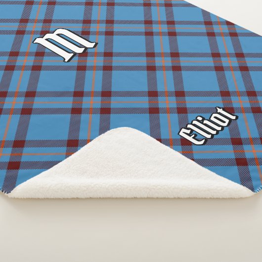 Clan Elliot Oude Tartan Sherpa Deken (3/4)