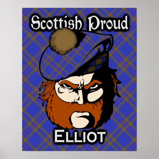 Clan Elliot Scottish Tartan Poster (Voorkant)