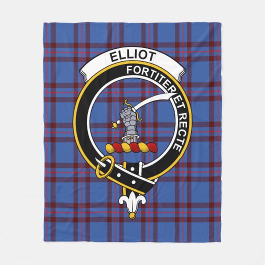 Clan Elliot Tartan Pset Fleece Deken (Voorkant)