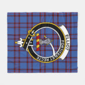 Clan Elliot Tartan Pset Fleece Deken (Voorkant (Horizontaal))