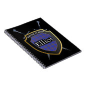 Clan Elliot Tartan Shield & Swords Notitieboek (Rechterzijde)