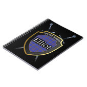 Clan Elliot Tartan Shield & Swords Notitieboek (Linkerzijde)