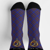 Clan Elliot Wapen over Moderne Tartan Soks Sokken (Top)