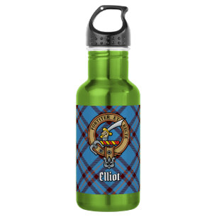 Clan Elliot Wapen over Oude Tartan Waterfles