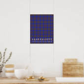 Clan Elliott Colors of Scotland Tartan Poster (Keuken)