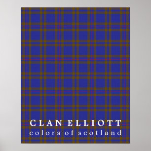 Clan Elliott Colors of Scotland Tartan Poster