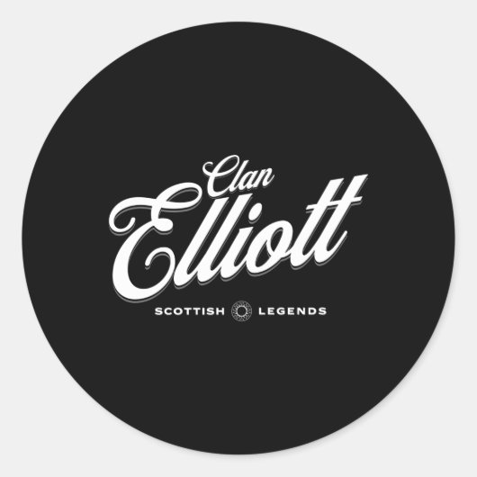 Clan Elliott Schotse legendes Border Reivers Ellio Ronde Sticker (Voorkant)