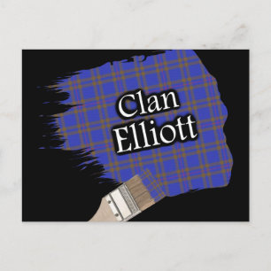 Clan Elliott Scottish Tartan Paint Brush Briefkaart