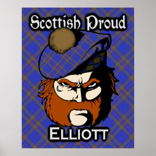 Clan Elliott Scottish Tartan Poster