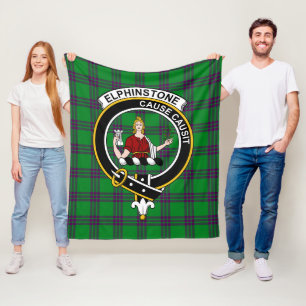 Clan Elphinstone Jacht Tartan Schotlandse ruit Fleece Deken