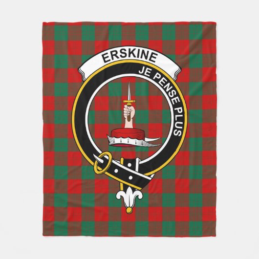 Clan Erskine Tartan Pset Fleece Deken (Voorkant)