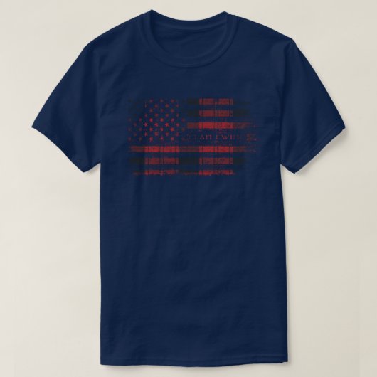 Clan Ewing Schotse tartan Amerikaanse vlag kilt Sc T-shirt (Design voorkant)