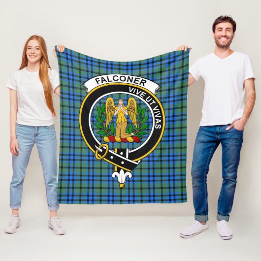 Clan Falconer Tartan Pset Fleece Deken (In situ)