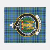 Clan Falconer Tartan Pset Fleece Deken (Voorkant (Horizontaal))