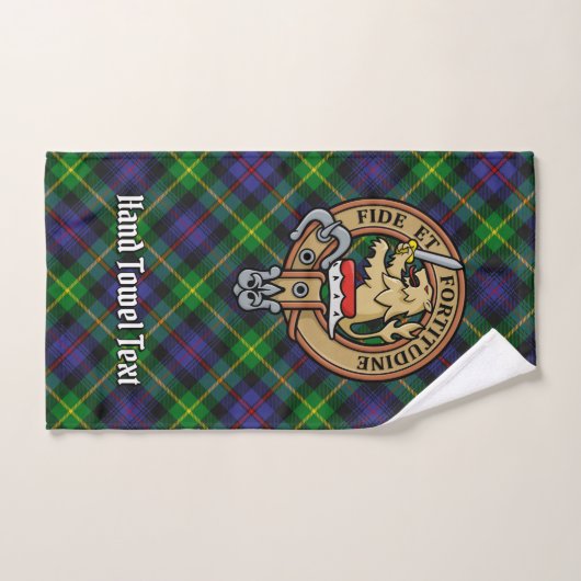 Clan Farquharson Crest over Tartan Bad Handdoek (Handdoek)