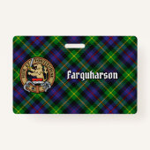 Clan Farquharson Crest over Tartan Badge (Voorkant)