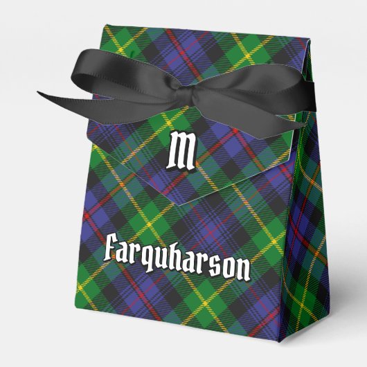 Clan Farquharson Crest over Tartan Bedankdoosjes (Voorkant Zijde)
