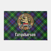Clan Farquharson Crest over Tartan Deurmat (Voorkant)