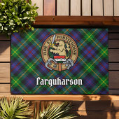 Clan Farquharson Crest over Tartan Deurmat