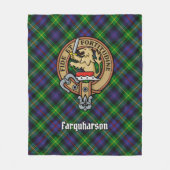 Clan Farquharson Crest over Tartan Fleece Deken (Voorkant)