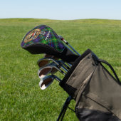 Clan Farquharson Crest over Tartan Golfheadcover (Insitu)