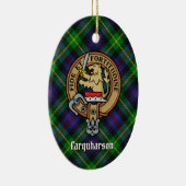 Clan Farquharson Crest over Tartan Keramisch Ornament (Rechts)