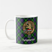 Clan Farquharson Crest over Tartan Koffiemok (Links)