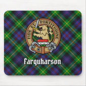 Clan Farquharson Crest over Tartan Muismat (Voorkant)