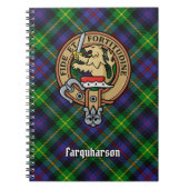 Clan Farquharson Crest over Tartan Notitieboek (Voorkant)