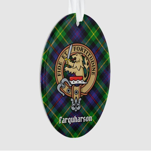 Clan Farquharson Crest over Tartan Ornament (voorkant)