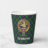 Clan Farquharson Crest over Tartan Paper Cups Papieren Bekers (Voorkant)