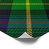 Clan Farquharson Crest over Tartan Poster (Hoek)