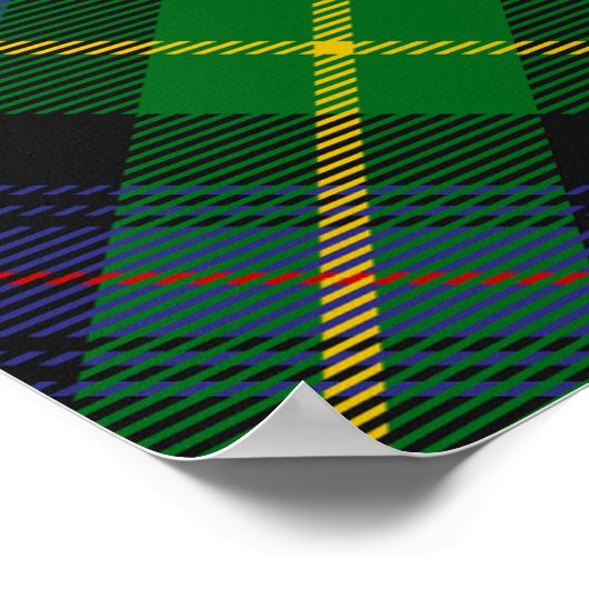Clan Farquharson Crest over Tartan Poster (Hoek)