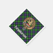 Clan Farquharson Crest over Tartan Servet (Hoek)