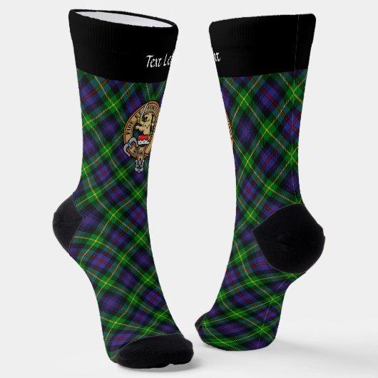 Clan Farquharson Crest over Tartan Sokken (Gebogen)