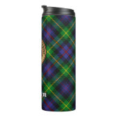 Clan Farquharson Crest over Tartan Thermosbeker (Geroteerd rechts)