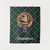 Clan Farquharson Crest over Tartan Wandkleed (Voorkant)