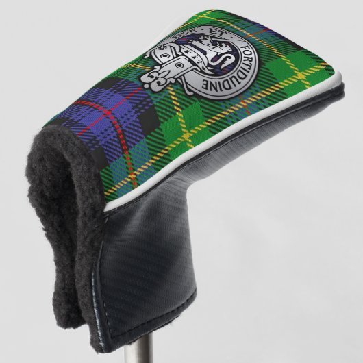 Clan Farquharson Crest & Tartan Golfheadcover (3/4 voorkant)