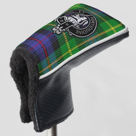 Clan Farquharson Crest & Tartan Golfheadcover (3/4 voorkant)