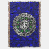 Clan Farquharson Crest & Tartan Knot Deken (Voorkant Verticaal)