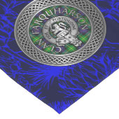 Clan Farquharson Crest & Tartan Knot Korte Tafelloper (Hoek)