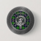 Clan Farquharson Crest & Tartan Knot Ronde Button 5,7 Cm (Voorkant)