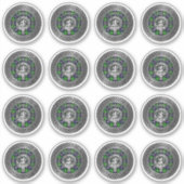 Clan Farquharson Crest & Tartan Knot Sticker (Voorkant)