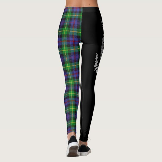 Clan Farquharson Crest & Tartan Leggings (Achterkant)